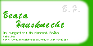 beata hausknecht business card